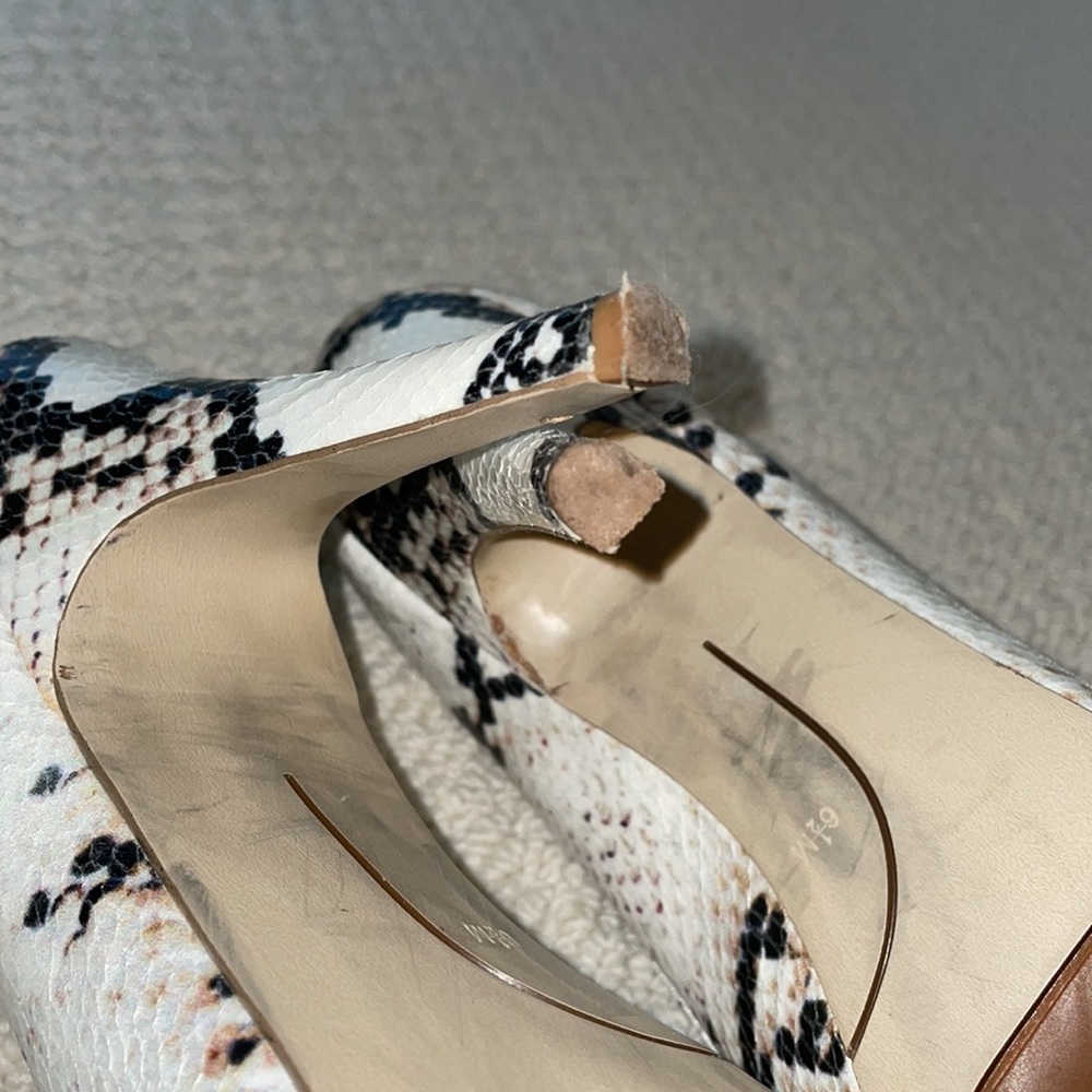 Nine West - faux snake skin heels - Picture 7 of 10